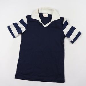 70s New Merrygarden Youth Large Soccer Shirt Blue